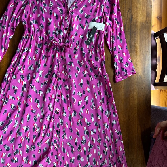 Nic + Zoe Pink Midi Viscose Dress (Size Medium) - Picture 5 of 6